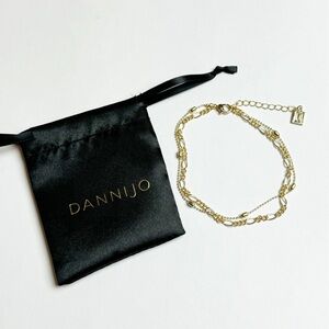Dannijo Gold tone double chain anklet
